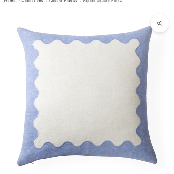 Jonathan Adler Blue Ripple Pillows set of 2